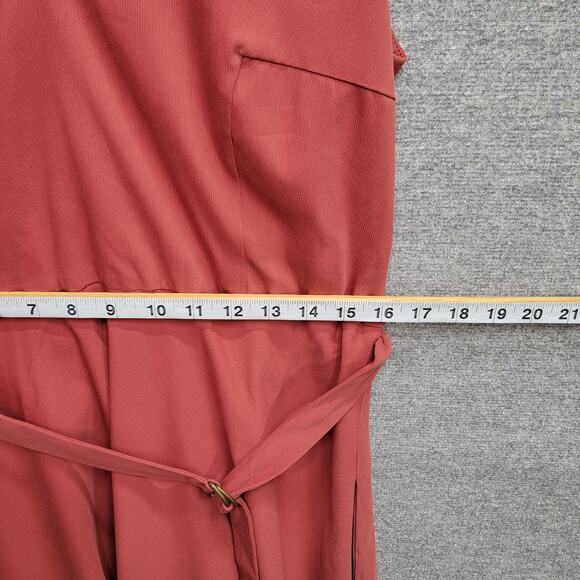 AKRIS PUNTO D-RING BELTED V-NECK MIDI WRAP DRESS, SIZE 10 - Picture 6 of 8